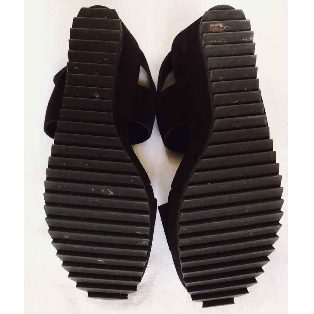 Pedro García Fiona Wedge Sandal Black Suede 36.5 - Picture 13 of 16